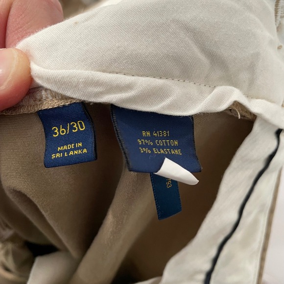 Polo Ralph Lauren Stretch Classic Fit Chino‎ Pants Khaki Mens 36x30 - Picture 7 of 8